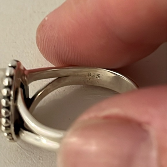 925 Solid Sterling Silver Pear Faceted Sapphire Gemstone Ring Various Sizes - Picture 4 of 6